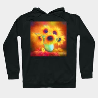 Sunflowers still life pastel painting Hoodie